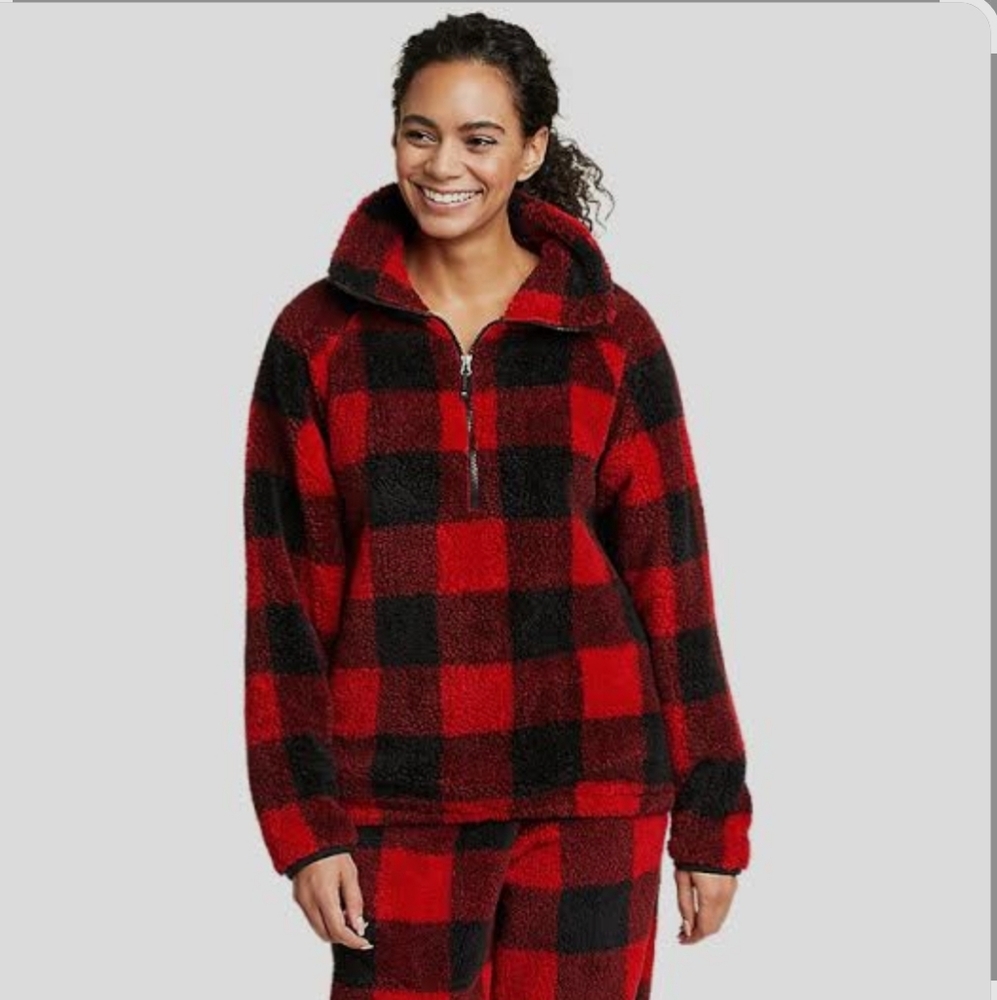 Eddie Bauer Sherpa Half Zip Sweater Size Small